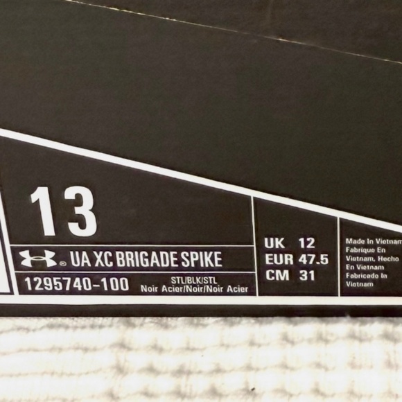 Under Armour XC Brigade Spikes, Grey and Black, 13 - Picture 8 of 9